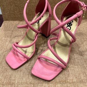 Pink Strappy Women's Heels
